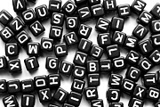 Close Up Of The Black Letters Background Photograph by Severija Kirilovaite