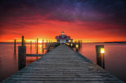 Coastal NC OBX Lighthouse Sunrise Seascape Manteo Outer Banks North Carolina Photograph by Dave Allen