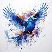 Cobalt Dreams Painting by Lourry Legarde