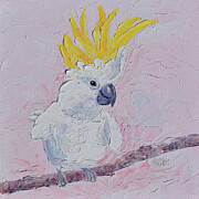 Coco, the Sulphur Crested Cockatoo Painting by Jan Matson