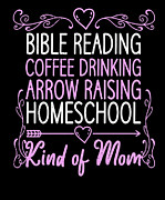 Coffee Drinking Bible Reading Homeschool Mom Digital Art by Toms Tee Store