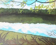 Collins Pond Painting by Jam Art