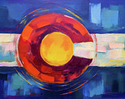 Colorado State Flag Thick Painting Painting by Dan Sproul Colorado State Flag Thick Painting Painting by Dan Sproul