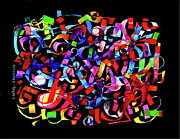 Colored strokes Painting by Elhamy Naguib
