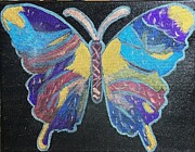 Colorful Butterfly Painting by Carolyn Andrews