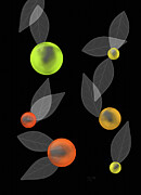 Colorful Citrus Fruit on Black  Painting by Shelli Fitzpatrick