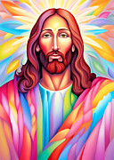 Colorful Jesus Christ V Digital Art by Munir Alawi Colorful Jesus Christ V Digital Art by Munir Alawi