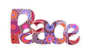 Colorful Mandala Symbol Art - Peace 14 Painting by Sharon Cummings