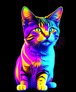 Colorful Rainbow Kitten Digital Art by Flippin Sweet Gear