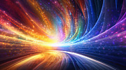 Colorful Spiritual Journey Painting by Lourry Legarde