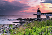 Colorful Sunset at Marshall Point Lighthouse Photograph by Douglas Wielfaert