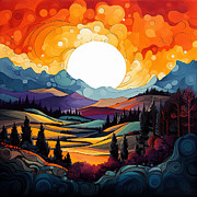 Colorful Tuscany Painting Painting by Lourry Legarde
