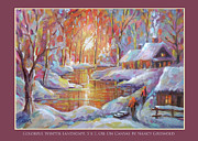 Colorful Winter Landscape Painting by Nancy Griswold