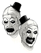 Comedy Tragedy  Drawing by Ludwig Van Bacon