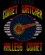 Comet Watcher Retro Digital Art by Flippin Sweet Gear