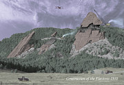 Construction of the Flatirons - 1931 Photograph by Jerry McElroy Construction of the Flatirons - 1931 Photograph by Jerry McElroy