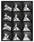 Contact Print of Audrey Hepburn Wearing An Adrian Dress Photograph by Richard Rutledge