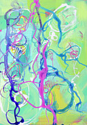 Contemporary Abstract - Crossing Paths No. 2 - Modern Artwork Painting Painting by Patricia Awapara