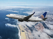 Continental Airlines Boeing 737 Takeoff from John Wayne Orange County Airport California Mixed Media by Erik Simonsen Continental Airlines Boeing 737 Takeoff from John Wayne Orange County Airport California Mixed Media by Erik Simonsen
