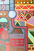 Contrastes colores Painting by Dominique Lecomte