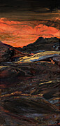 Copper Sky Desert Landscape 6567 Painting by Priscilla Batzell Expressionist Art Studio Gallery