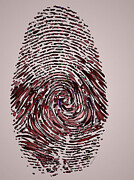 Coronavirus Forever Fingerprint Painting by Rafael Salazar