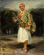 Count Demetrius de Palatiano in Suliot Costume Painting by After Eugene Delacroix