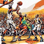 Court Clash Digital Art by Retro Movie Posters