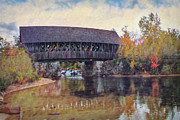 Covered Bridge over Squam River Photograph by Jeff Folger