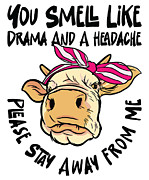 Cow Farming Rancher Agriculture Drama Digital Art by Toms Tee Store
