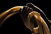 Cowboy Hand Holding Lasso - Original Photograph by American West Legend Cowboy Hand Holding Lasso - Original Photograph by American West Legend