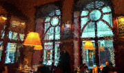 Cozy Cafe Painting by Alex Mir