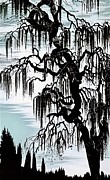 Craggy Old Weeping Willow Silhouette Ai Art by AI Digital Craggy Old Weeping Willow Silhouette Ai Art by AI Digital