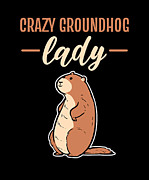 Crazy Groundhog Lady Digital Art by Alessandra Roth