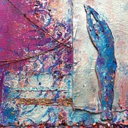 Crescent Moon Mixed Media by Wendy West
