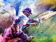 Cricket Passion 02 Painting by Miki De Goodaboom Cricket Passion 02 Painting by Miki De Goodaboom