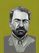 Criminal Willie Hughes FBI#148 geometric portrait Digital Art by Christina Fairhead Art and Merch