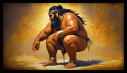 Crouching Native Digital Art by Shawn Dall Crouching Native Digital Art by Shawn Dall