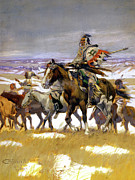 Crow Scouts in Winter 1907 Painting by Charles Marion Russell