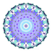 Crown Light Mandala - Blue And Purple Art Painting by Sharon Cummings