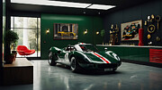 Custom garage with Lotus Digital Art by Marc Etherington