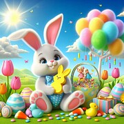 Cute Bunny Digital Art by Steve Mitchell Cute Bunny Digital Art by Steve Mitchell