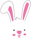 Cute Easter Bunny Face Digital Art by Flippin Sweet Gear