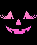 Cute Pink Pumpkin Jack O Lantern Halloween Digital Art by Flippin Sweet Gear