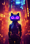 Cyberpunk Cat in Futuristic City 01 Digital Art by Matthias Hauser Cyberpunk Cat in Futuristic City 01 Digital Art by Matthias Hauser