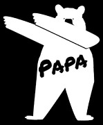 Dabbing Papa Bear Digital Art by Flippin Sweet Gear