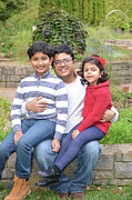 Dad and Kids Photograph by Serbennia Davis