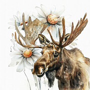 Daisy Moose Painting by Tina LeCour Daisy Moose Painting by Tina LeCour