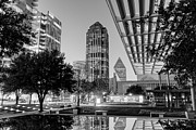 Dallas Opera House Morning View Grayscale Photograph by Jennifer White