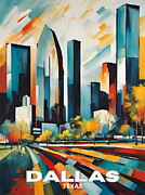 Dallas Travel Poster Digital Art by EP Designs
